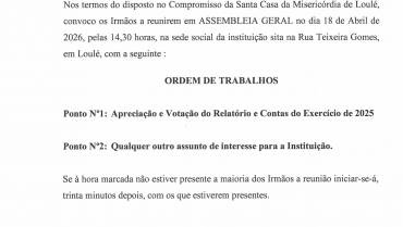 Convocatória Assembleia Geral Ordinaria